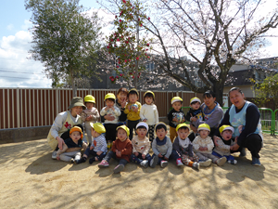 保護者様専用ページ：ひよこ組集合写真（桜）